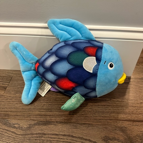 Kohl's Cares The Rainbow Fish 14" Long Plush Colorful Fish with Sparkle 2021 - Picture 5 of 8